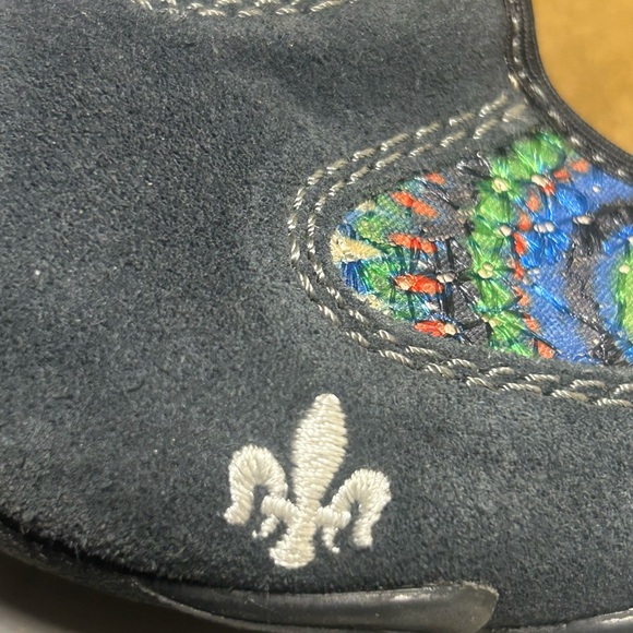 Rieker Women's Black Sneakers with Multicolor Embroidery - Picture 9 of 10